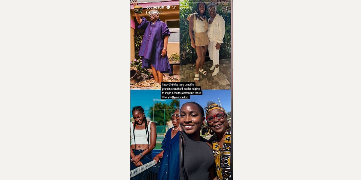 Coco Gauff's Instagram story - Source: Instagram/@cocogauff